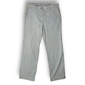 👖 Mason’s Men’s Blue Striped Straight Pants Size 50 Inseam 30 Cotton Italy 🇮🇹